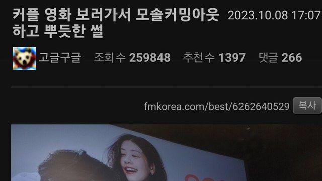 어느 영화관객의 뿌듯한 썰