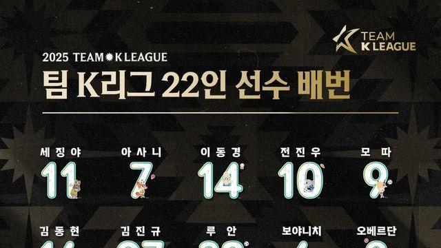 2025 쿠팡플레이시리즈, 팀 K리그 선수단 발표