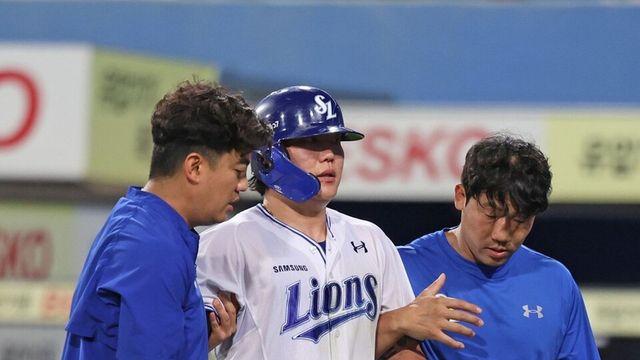 삼성 류지혁, SSG전 복숭아뼈 부상으로 교체… 
