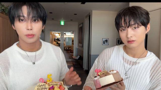더블원 빛+민서, 日 오사카서 생일… 환한 웃음