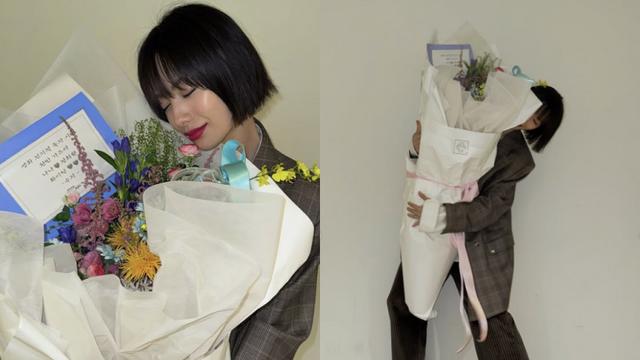 수지, ‘절친’ 나나 향한 거대한 응원…꽃다발이 화분급
