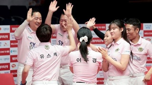 “초반 출발 좋네” 에스와이, NH농협카드 나란히 2연승 선두로[PBA팀리그 1R]