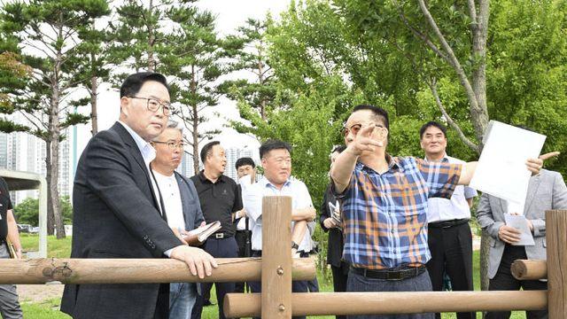 강수현 양주시장, 옥정호수공원 현장점검
