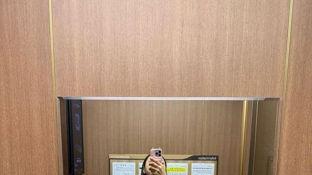 '키큰녀 워너비' 시은미, 엘리베이터 거울 속 현실 OOTD 마스터