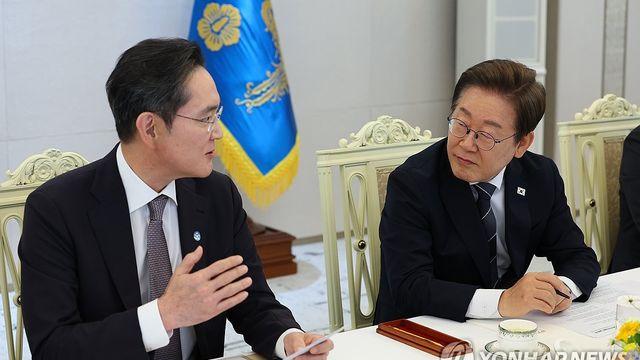 李대통령, 이재용과 만찬…재계와 연쇄 회동(종합)