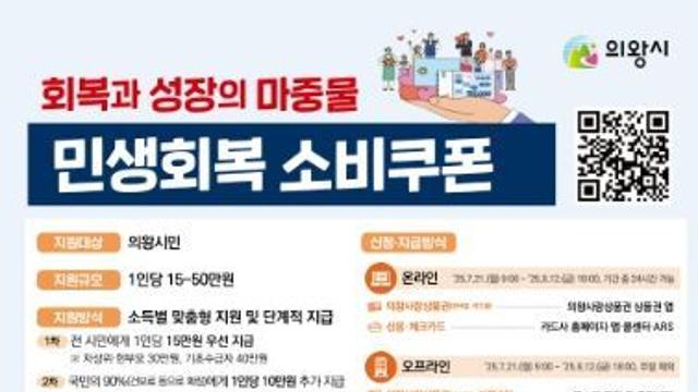 의왕시, 민생회복 소비쿠폰 3일차 지급률 42.56% 기록