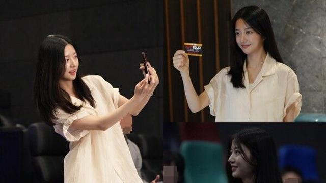 '커미션' 김현수, 극장에서 포착…스크린 밖에서 다른 행동