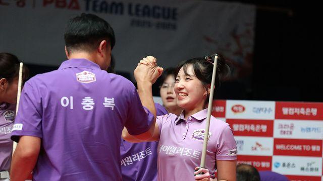 '드디어 1승' 하이원리조트-휴온스, 나란히 PBA 팀리그 4일차에 첫 승 신고