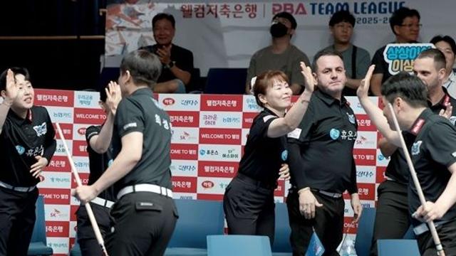 “1승 하기 어렵네” 휴온스, 하이원 4경기만에 시즌 첫 승…SK렌터카, 웰컴저축銀 선두권[PBA팀리그 1R]