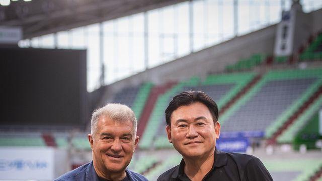 日 바르사 투어 '취소 충격', 일본 대기업 직접 해결…고베 구단 회장 