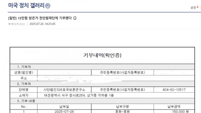 끔뻑끔뻑 미정갤 지원금 사용처