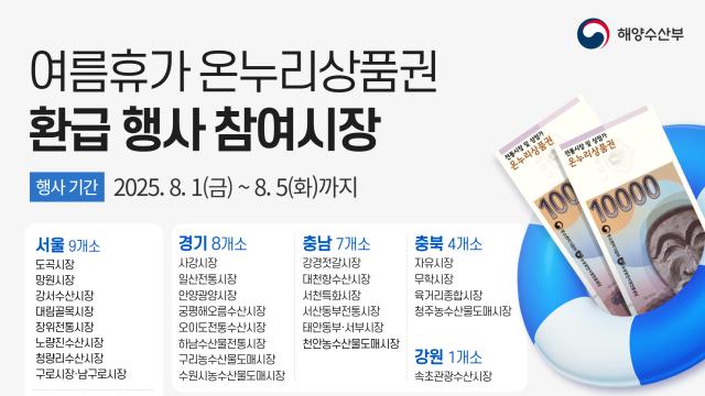 수산물 소비 촉진 총력...'대한민국 수산대전-여름휴가 특별전' 열린다