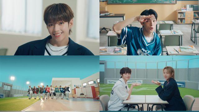 아홉표 청춘 MV, ‘파랑 학교, 초록 잔디, 빨간 운동화’
