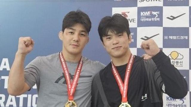 김현우·윤민혁, 대통령기레슬링 男일반부 정상 동행