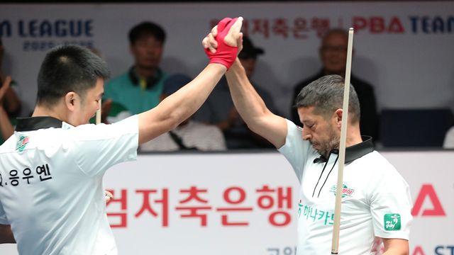 '드라마 같은 역전승' 하나카드, 7세트 '0:7→11:10' 승리로 SK렌터카와 승점 동률…'6연승 실패' SK렌터카, 하이원리조트에 2-4 패배