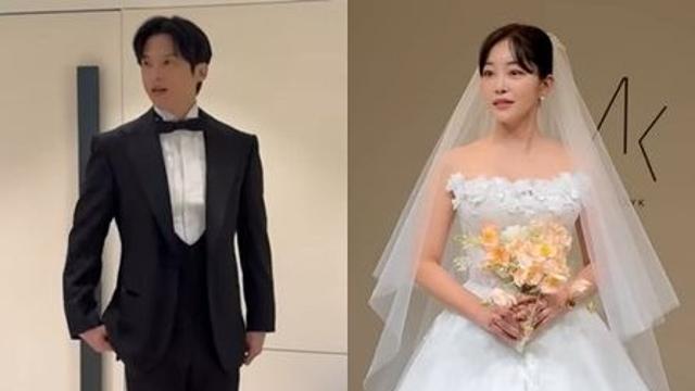 '윤선우♥' 김가은, 웨딩드레스 입곤 '어색'…본격 10월 결혼 준비