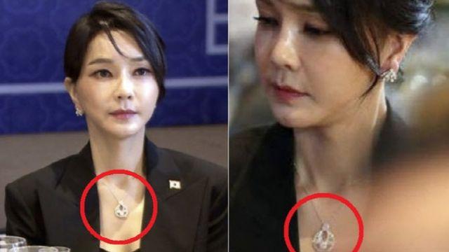 6000만원 김건희 목걸이 모조품?…“오빠에 사주고 빌렸다”