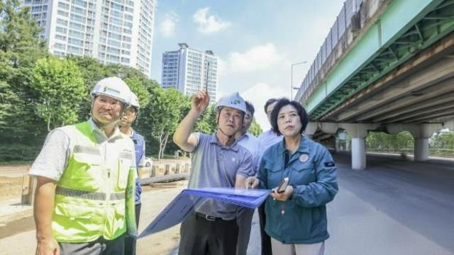 신계용 과천시장, 국도47호선 신갈현교차로 31일 서울방향 도로 전환 앞두고 현장 점검 실시