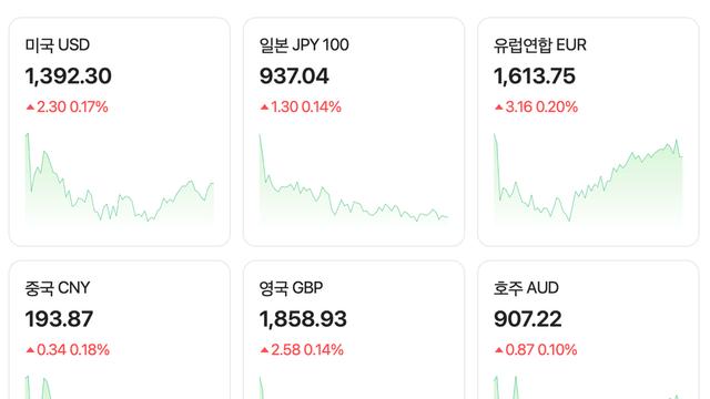 현재 환율(달러 1390원 돌파)
