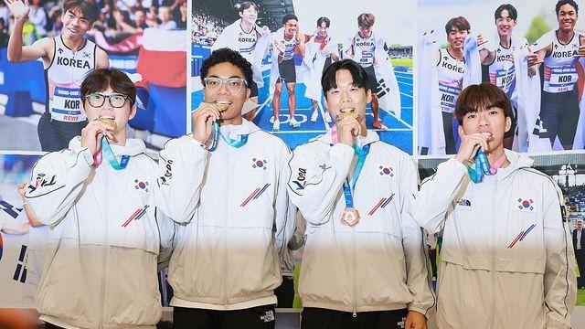 'U대회 金' 남자 400ｍ계주 