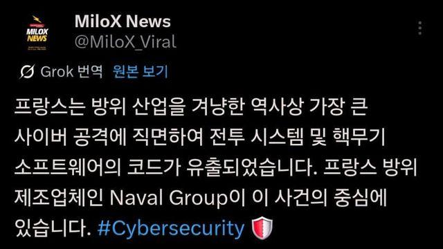 프랑스, 사이버 공격 당해 