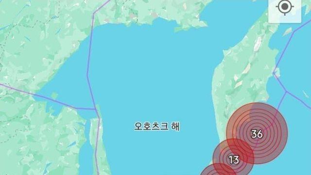 캄차카 지진 일본을 향해 남하 중 ㄷㄷㄷ