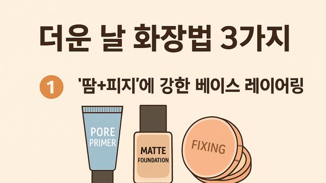[AI꿀팁뉴스]가만히 있어도 '땀 줄줄', 무더위 화장법은?
