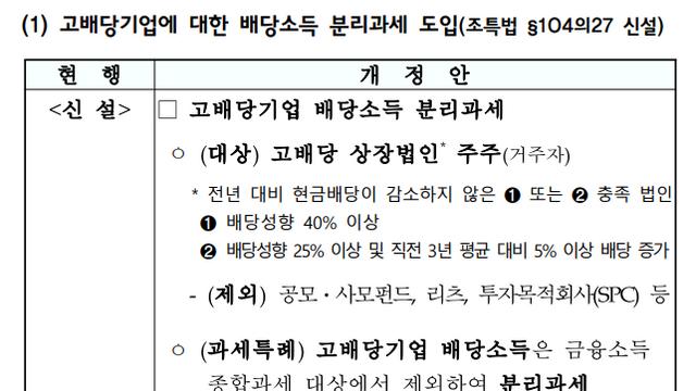 배당소득 분리과세 도입…세율은 최고 35% 적용 [2025 세제개편안]