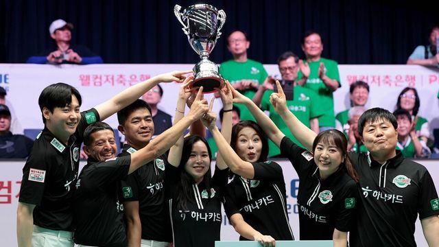 김가영의 하나카드, 2연패 뒤 7연승으로 팀리그 1라운드 우승