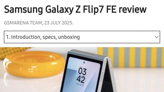 GSM아레나의 갤럭시 Z 플립7 FE 리뷰 요약