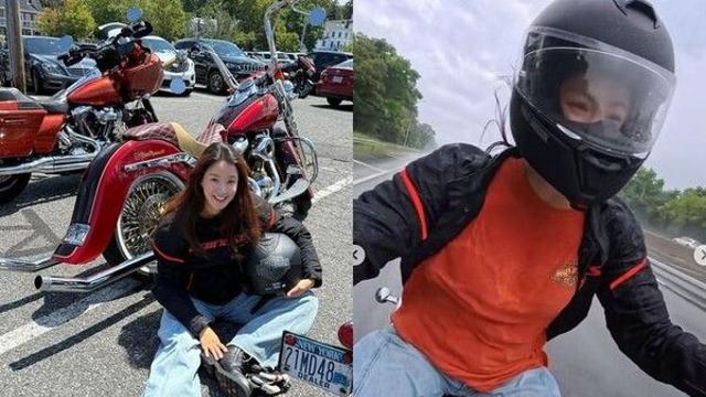 '이혼 후 둘째 임신' 이시영, 200㎞ 오토바이 투어
