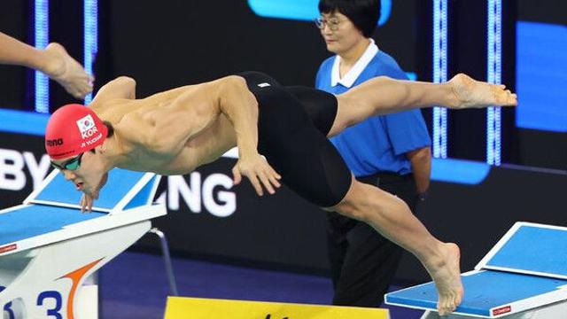 지유찬, 세계선수권 자유형 50ｍ 결선 7위…