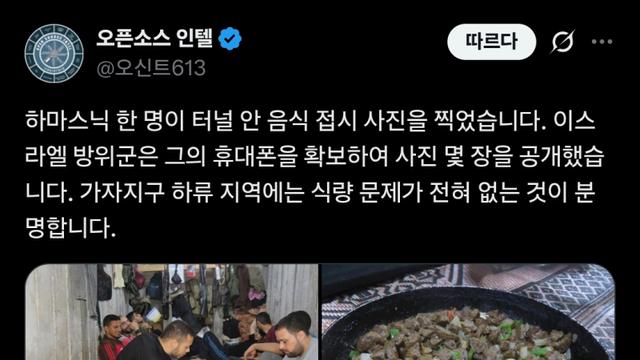 가자의 식량사정의 아이러니