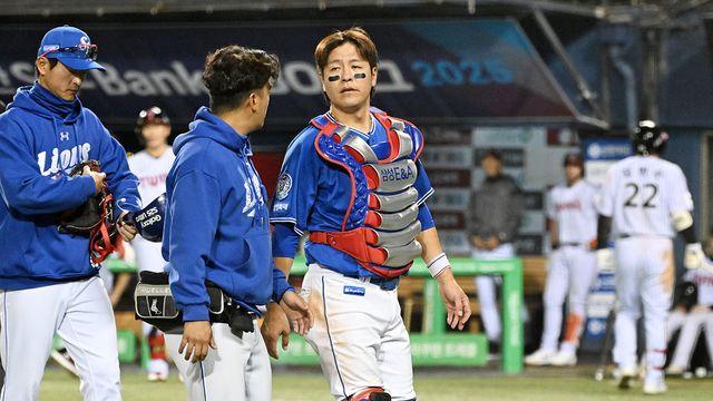 '8위' 삼성 대충격, 강민호 '거동 불편' 선발 제외…