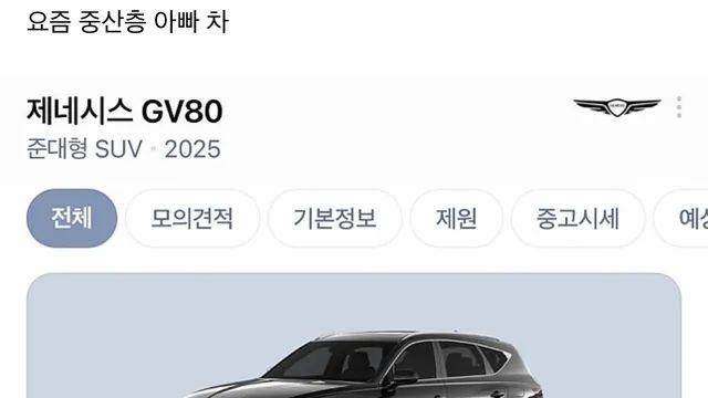 요즘 중산층 아빠 차