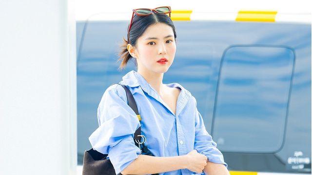 한소희, 폭염에도 핫팬츠+롱부츠로 공항패션 완성