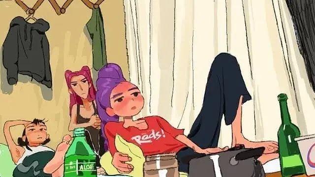 케데헌 삽화가가 그린 헌트릭스 근황,,