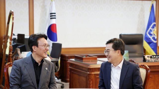 김동연, 김민석 총리·구윤철 부총리 만나…“주한미군 반환공여구역 개발 등 협력 강화”