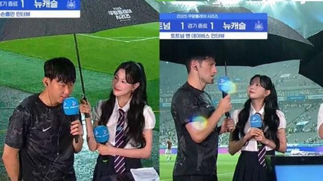 손흥민 '우산 비매너' 논란, NYT도 주목…
