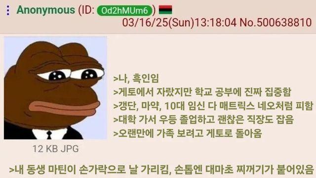훌쩍훌쩍 어느 대졸자 흑인의 가정사