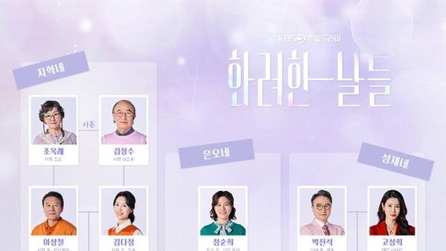 ‘화려한 날들’ 정일우X정인선 인물관계도…출연진과 줄거리 [종합]