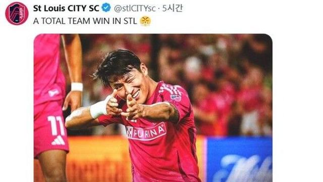 정상빈, MLS 세인트루이스 이적 2경기 만에 '첫 골'