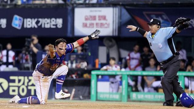 손아섭의 재치있는 슬라이딩…한화, LG에 진땀승 거두고 3연패 탈출