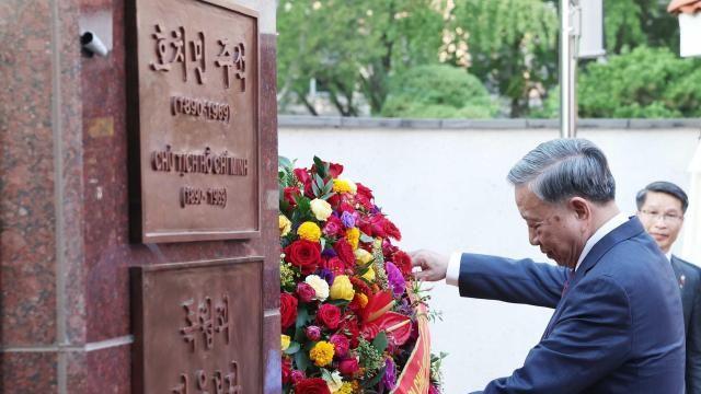 Tổng Bí thư Tô Lâm dự Lễ Khánh thành tượng Chủ tịch Hồ Chí Minh tại Hàn Quốc