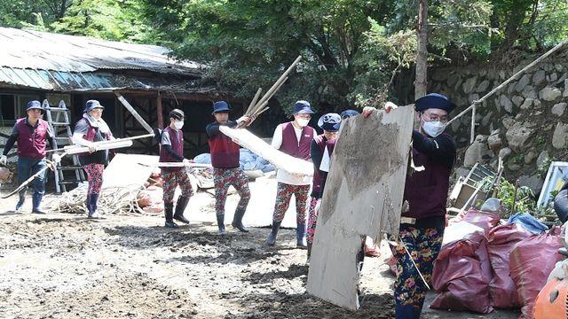 SR, 가평군 집중호우 피해 복구 지원