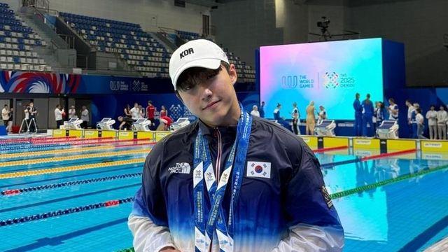 핀수영 신명준, 월드게임 남자 50ｍ 무호흡 잠영 우승