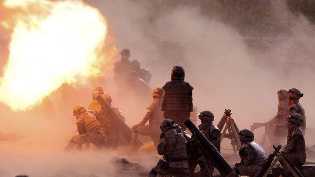 北, 한미연합훈련 대응 포사격훈련…