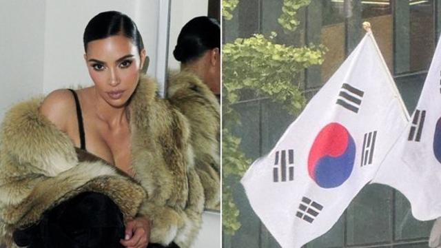 한국 온 킴 카다시안, 거리에 게양된 '태극기' 찍어 올렸다