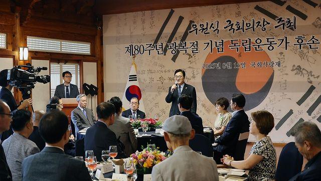 우의장, 독립운동가 후손 초청 오찬…