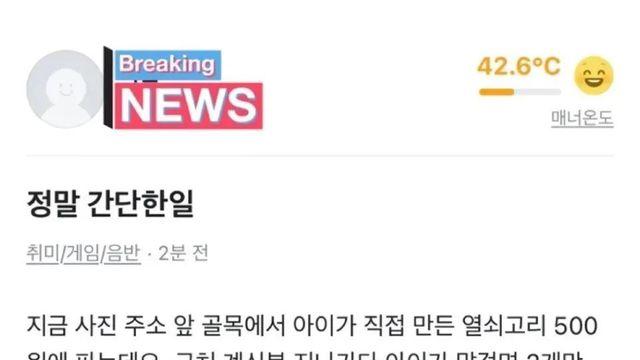 당근 알바에 올라온 정말 간단한 일